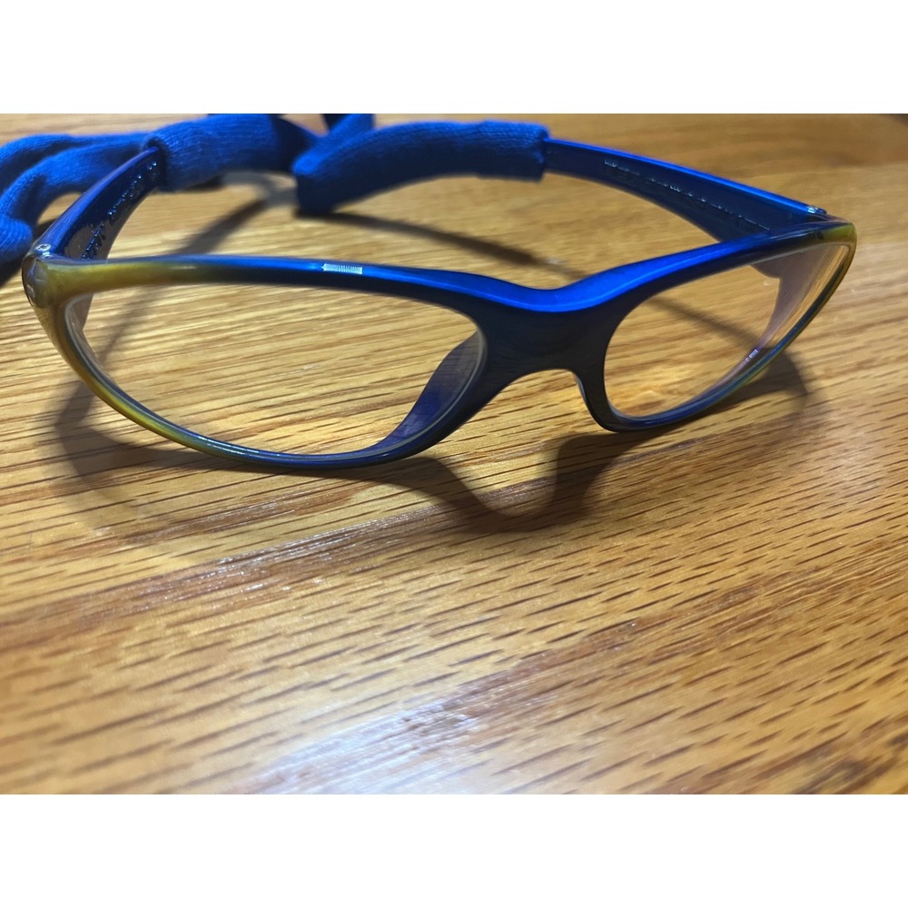 Rec Specs Biker 61D-17-130 Blue Yellow Sport Glasses Eyeglasses w Strap